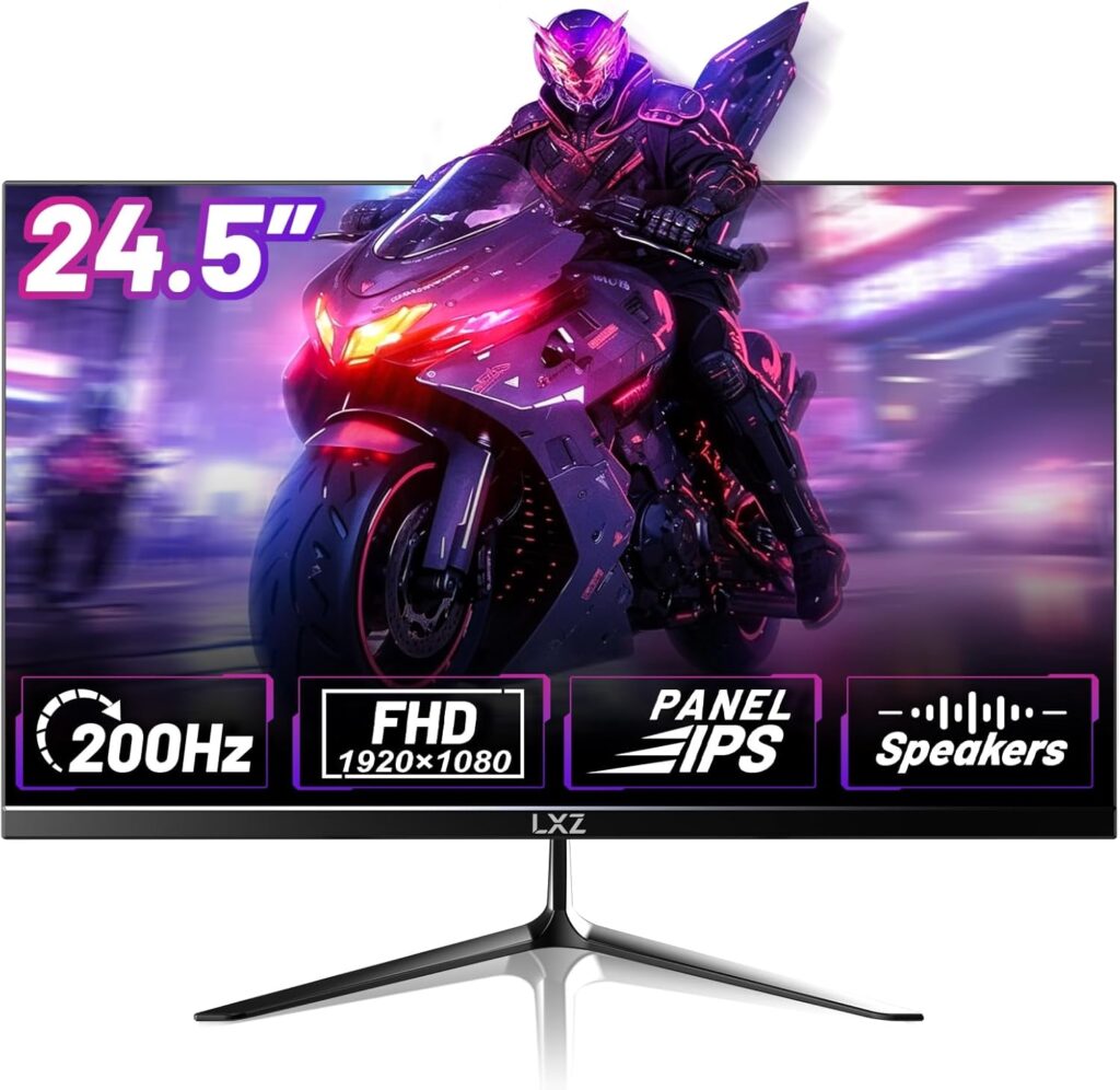 LXZ 24.5 pouces : écran de jeu FHD 200Hz avec IPS et HDR, 1ms de latence
