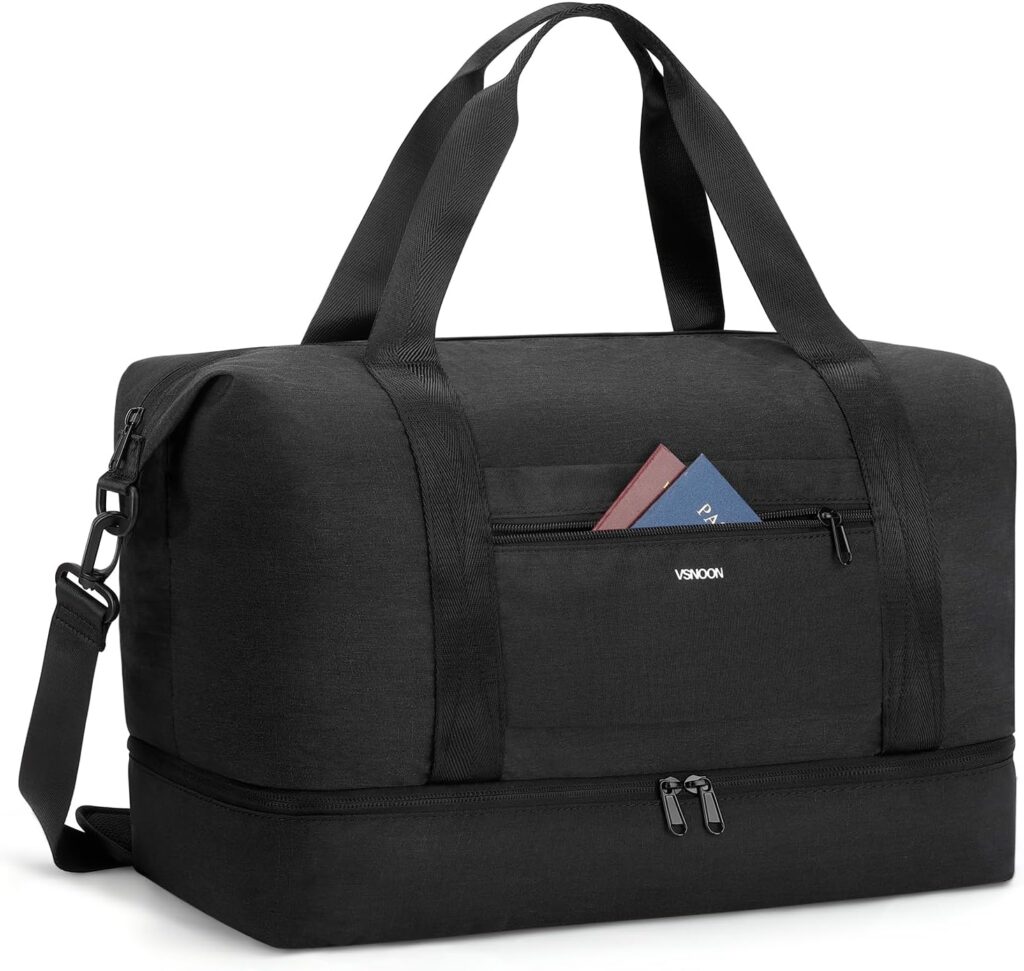 VSNOON Bagages Cabine Pliable 40 x 30 x 20 cm avec Compartiment pour Chaussures, Résistant à l’Eau