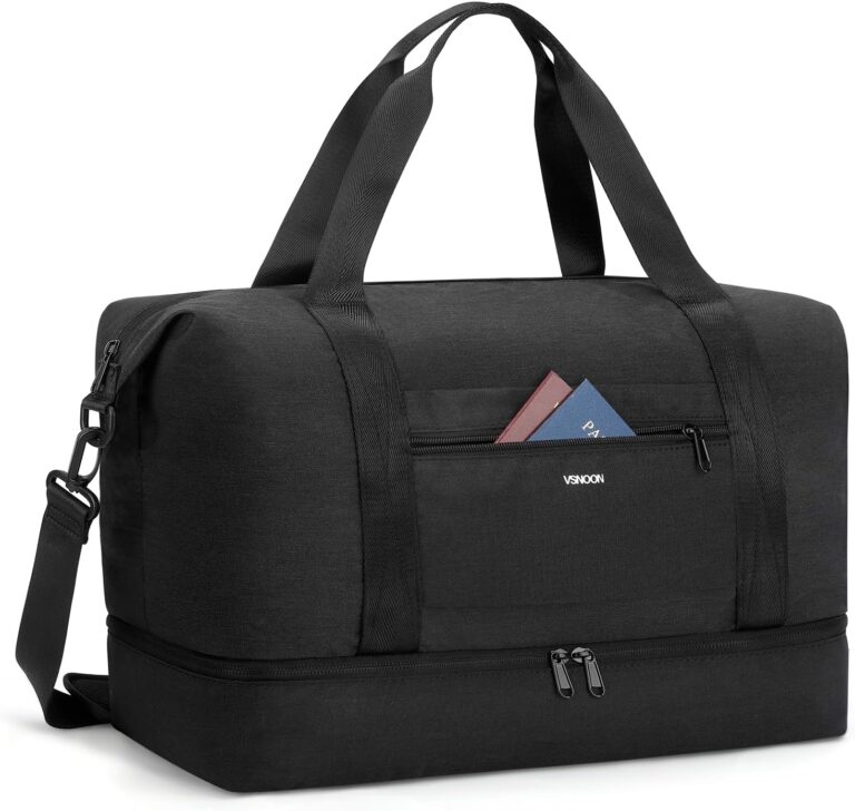 VSNOON Bagages Cabine Pliable 40 x 30 x 20 cm avec Compartiment pour Chaussures, Résistant à l’Eau