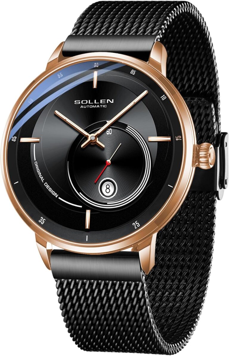 SOLLEN Classic Automatic Watch pour hommes : mécanique originale, minimalisme et fonction calendrier.