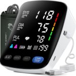 Moniteur de pression artérielle pour bras avec écran LED HD, prend en charge 2 x 199 utilisateurs.