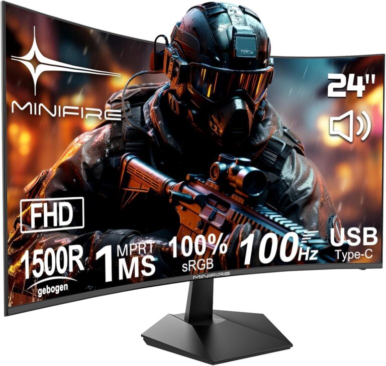Minifire présente un moniteur incurvé de 24 pouces avec 100Hz FHD et 1500R en USB-C.