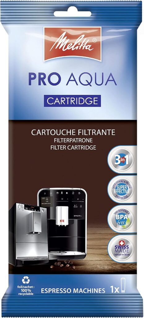 Cartouche de filtre Melitta Pro Aqua pour machines à grain, amélioration du détartrage des machines à café