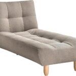 Vente-unique propose un canapé-lit Esteban en tissu taupe pour le marché français.