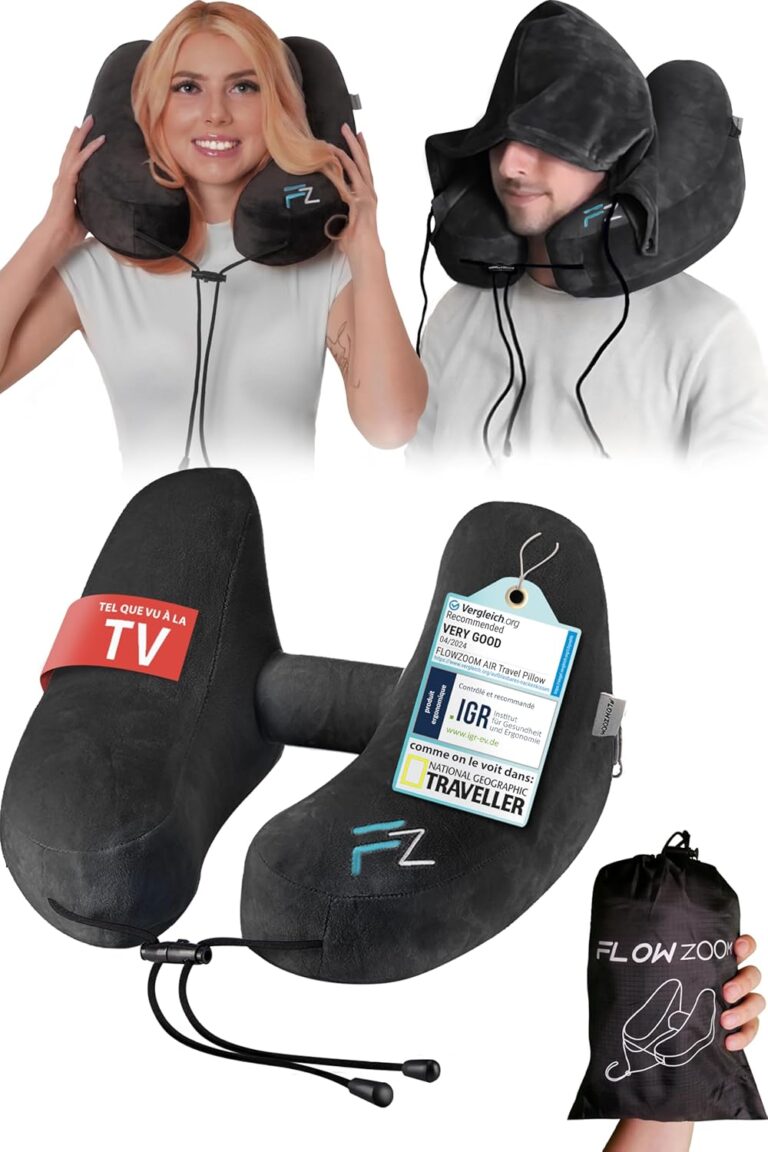 FLOWZOOM lance un oreiller de voyage ajustable pour avions et voitures avec 5 positions de sommeil