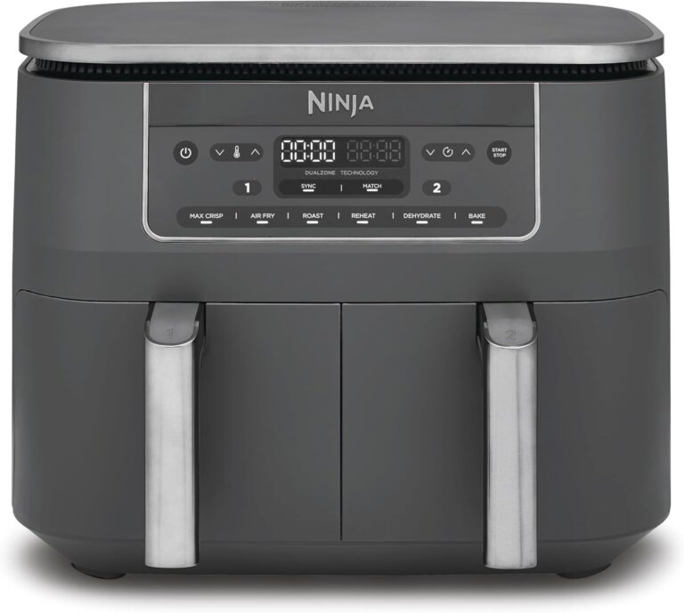 Ninja Air Fryer Dual Zone : Friteuse Électrique à Double Compartiment de 7,6 L, 6 Fonctions.