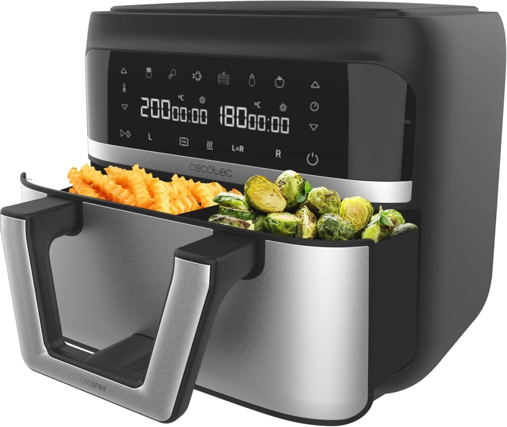 Cecotec lance une friteuse à air sans huile de 9L avec technologie PerfectCook et écran tactile.