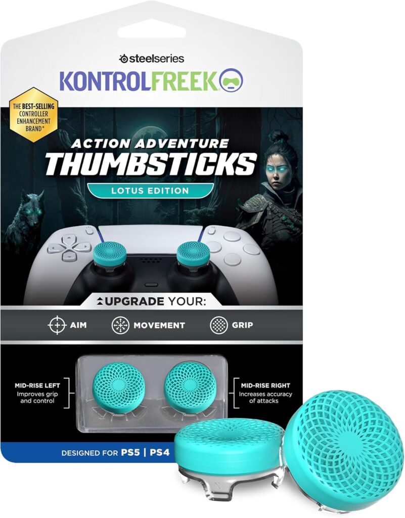 KontrolFreek L grips pour manette PS5 : améliorent adhérence et contrôle des joysticks.