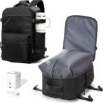 BOXSAM Sac à Dos de Voyage avec Pompe : conforme aux dimensions de cabine Ryanair, étanche.