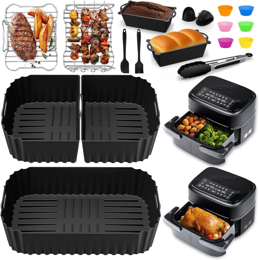 Accessoires Philips 1000 Series : paniers flexibles et moules en silicone pour friteuses 7,1 L.
