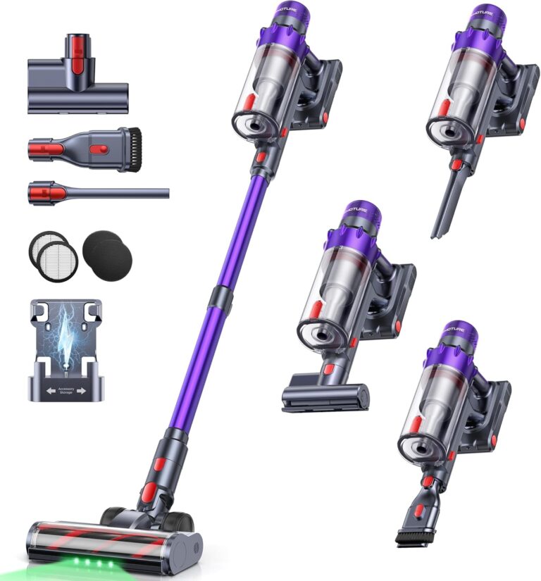 SMOTURE 600 W : Aspirateur sans fil puissant à 50 KPa pour divers sols et animaux