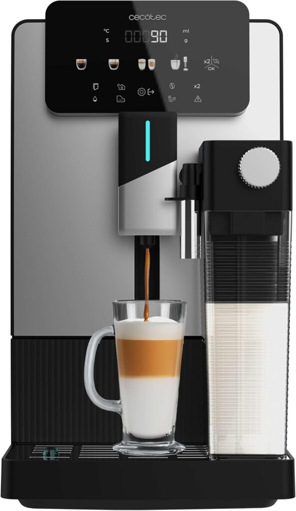 Cecotec présente la Cremmaet Latte Art, machine à café automatique de 1500W et 19 bars.