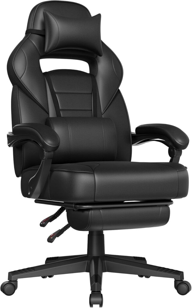SONGMICS présente sa chaise de bureau et de gaming OBG073B05 avec support lombaire et repose-pieds ajustable