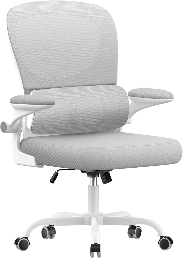 Naspaluro présente une chaise de bureau ergonomique avec soutien lombaire adaptable et accoudoirs réversibles.