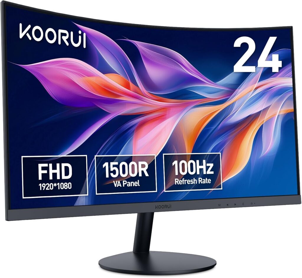KOORUI présente un écran PC incurvé de 23,6 pouces avec une résolution FHD et un taux de rafraîchissement de 100Hz.