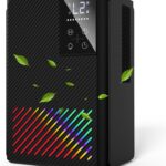 Déshumidificateur électrique silencieux de 2500 ml avec arrêt automatique et éclairage LED pour chambre et salle de bain.
