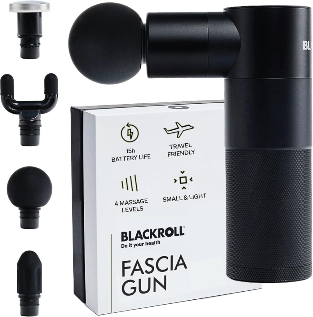 BLACKROLL FASCIA GUN : appareil de massage musculaire avec intensité réglable pour différents groupes musculaires