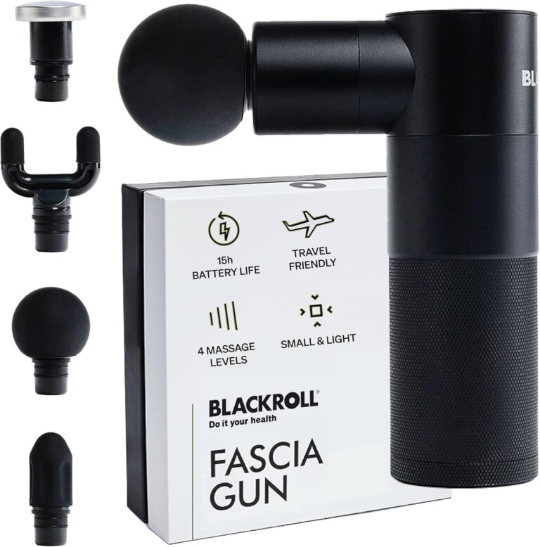BLACKROLL FASCIA GUN : appareil de massage musculaire avec intensité réglable pour différents groupes musculaires