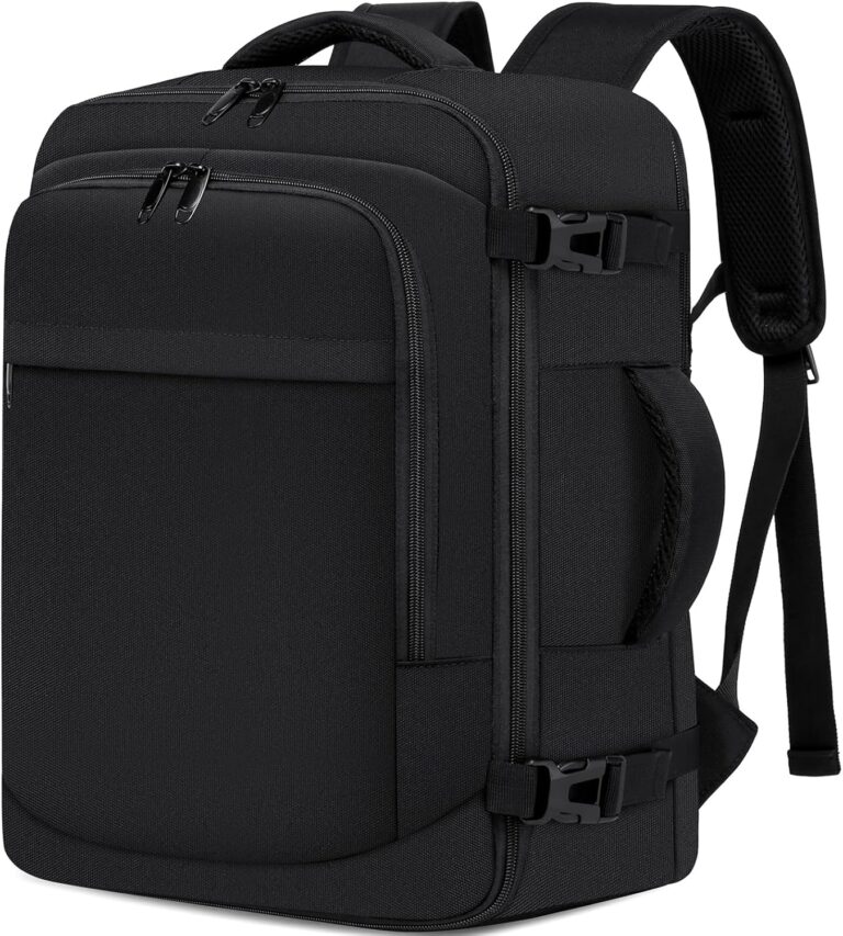 ENZOSUM Cabin Luggage conforme aux normes de Ryanair et Wizzair, 24L, noir.
