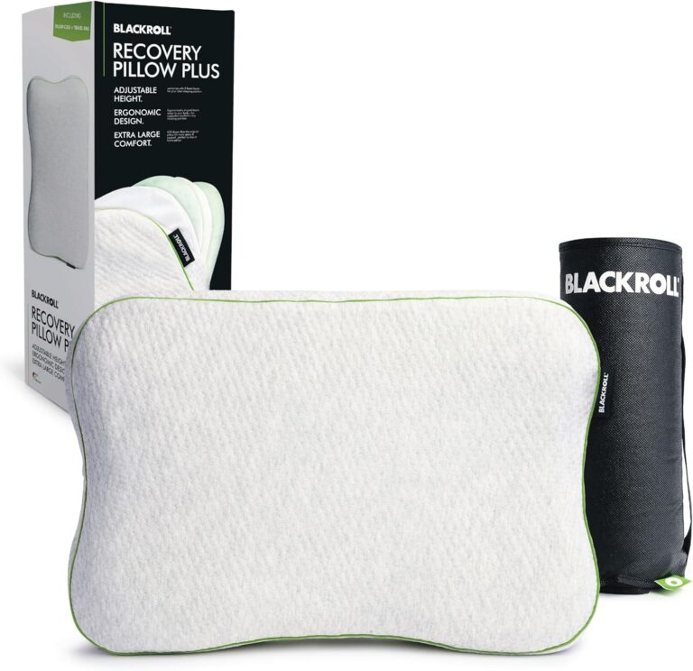 BLACKROLL Recovery Pillow Plus : oreiller ergonomique ajustable en mousse à mémoire de forme, 60 x 40 cm