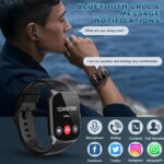 Montre connectée STECEi : appel Bluetooth, 112 modes sportifs, étanchéité IP68, noir.