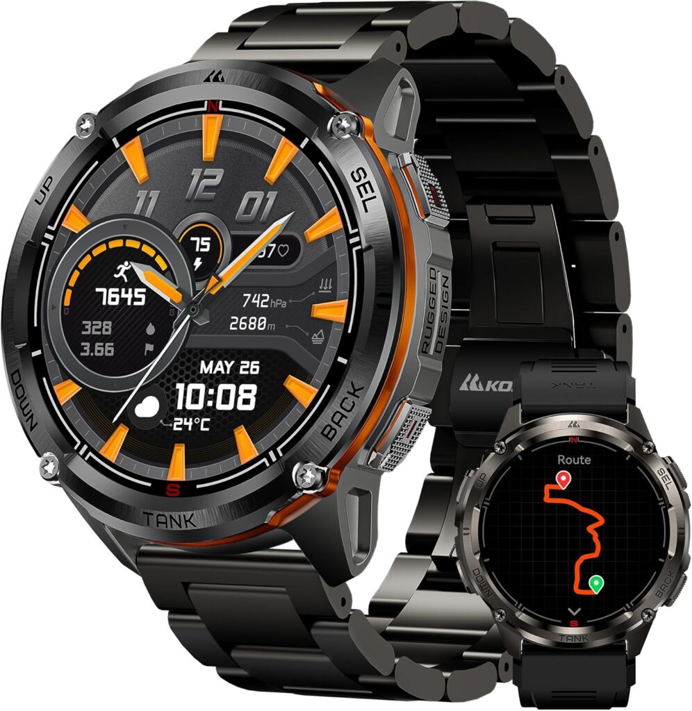 KOSPET Tank T3 Ultra 2 : Montre connectée GPS étanche avec 60 jours d’autonomie et fonctionnalités avancées.