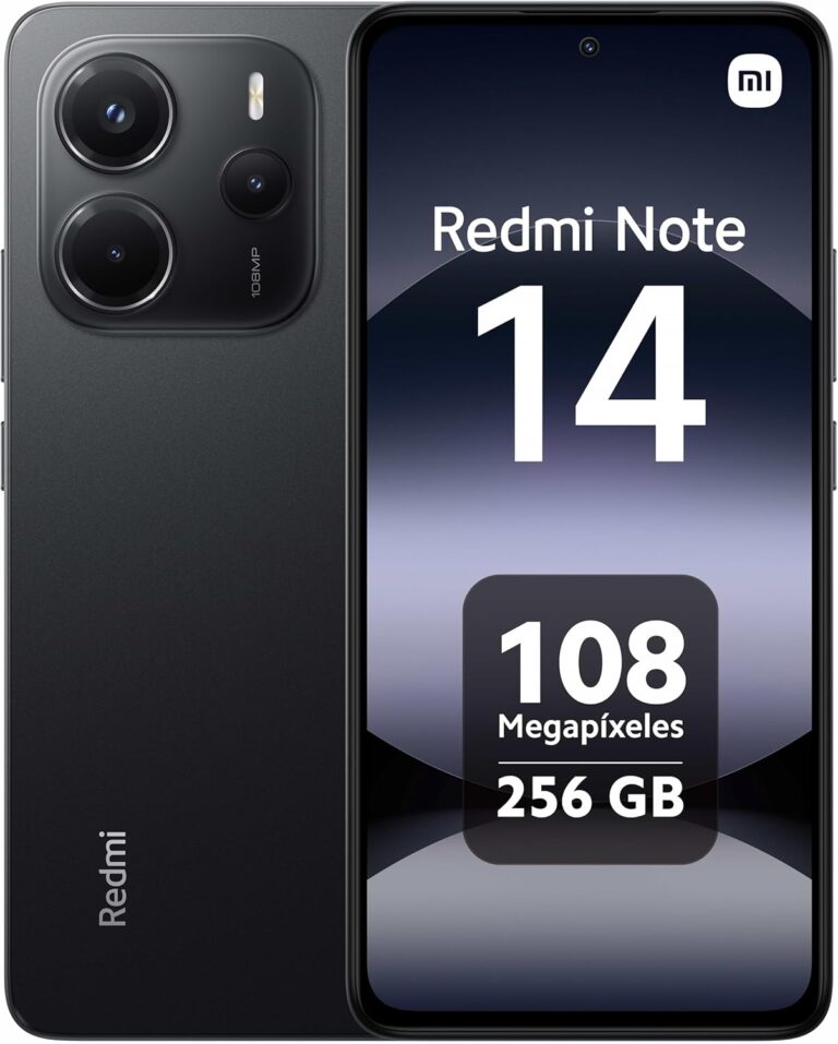 Xiaomi présente le Redmi Note 14 4G avec 8 Go de RAM et 256 Go de stockage en noir.