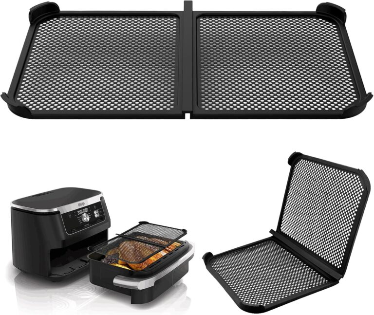 Ninja Air Fryer AF500EU 10.4L : grille anti-éclaboussures et protection thermique réutilisable.