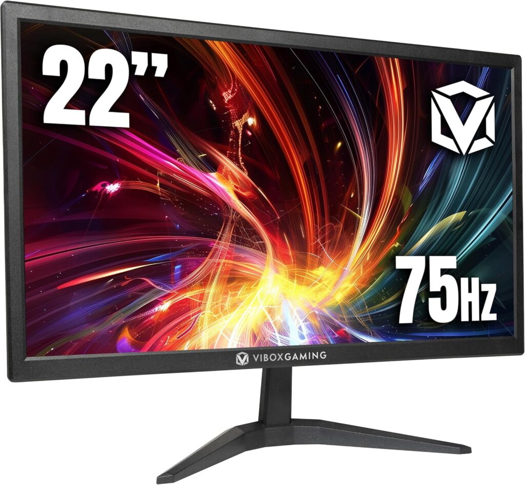 VIBOX présente un moniteur PC de 21,5 pouces avec options VGA et HDMI, conçu pour le confort visuel.
