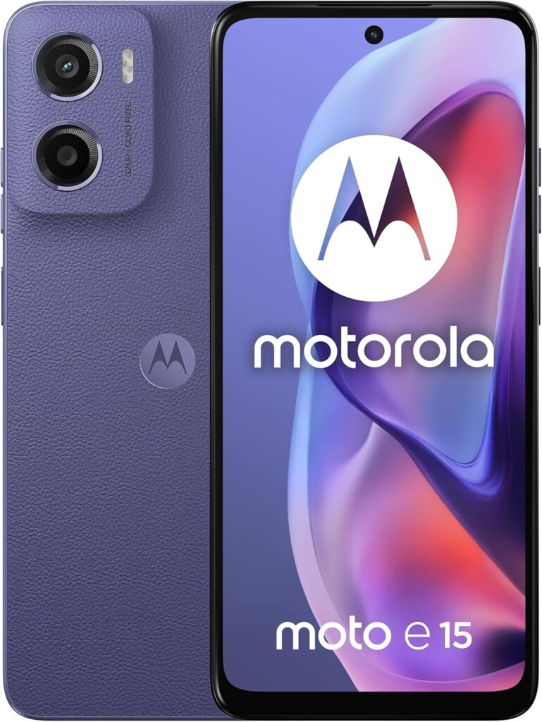 Lancement du smartphone MOTOROLA E15LAVANDE avec des caractéristiques techniques avancées.