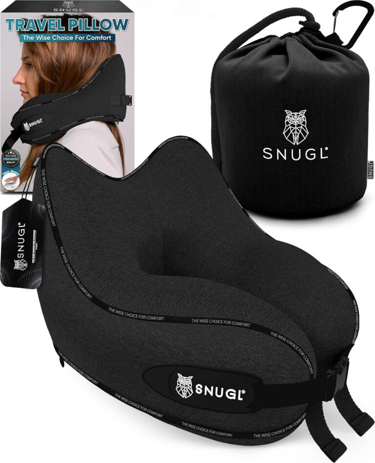SNUGL présente un oreiller ergonomique pour un confort lors des voyages en train et en avion.