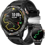 Montre connectée GPS pour hommes : 1,46 pouce, Bluetooth, 100+ modes de sport, IP68 étanche.