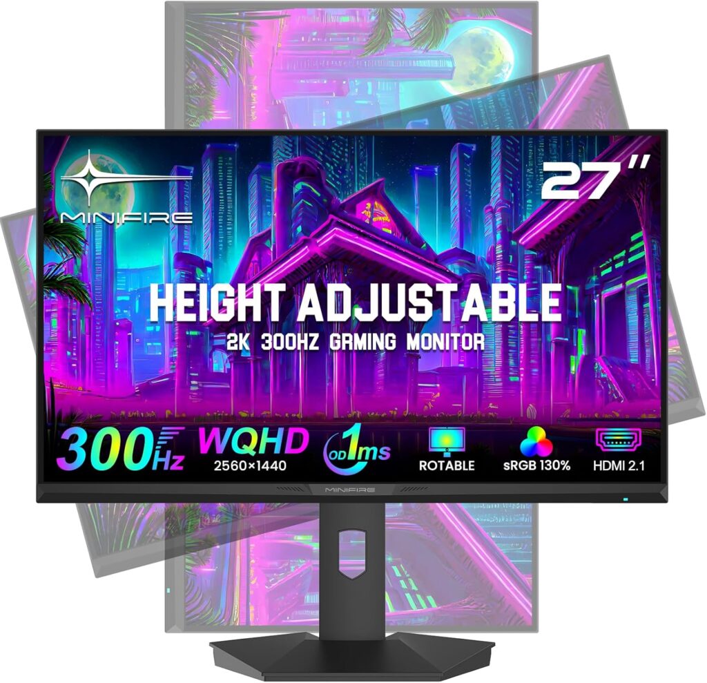 Minifire lance un moniteur gaming 27 pouces QHD avec 300Hz et 98% DCI-P3