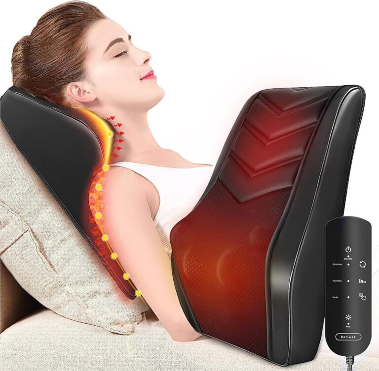 Boriwat : Massager Shiatsu à 16 nœuds avec chaleur pour le cou et les jambes, taille large