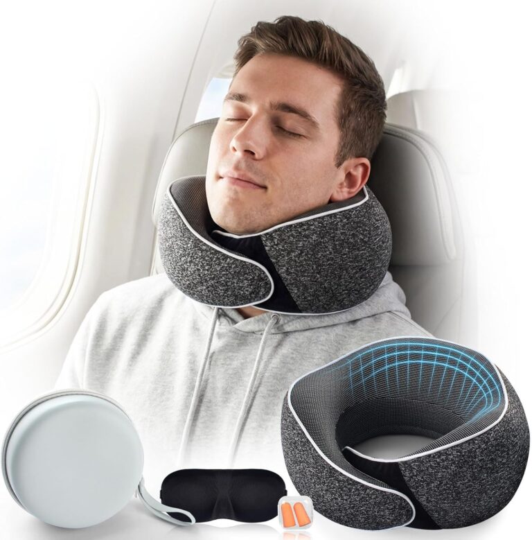 Aosun présente un oreiller de voyage 4 en 1 en mousse mémoire pour le confort des passagers.