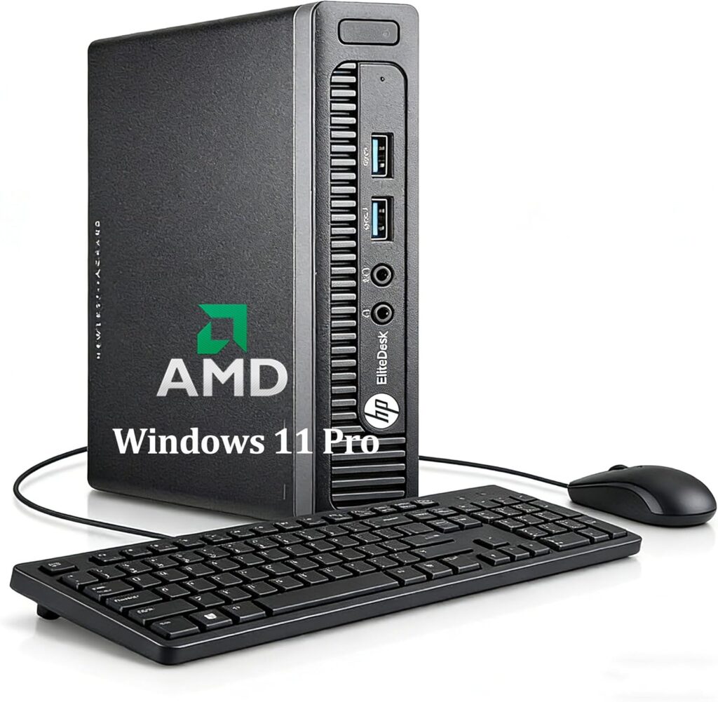 HP EliteDesk 705 G3 Mini : Bureau reconditionné avec AMD A10, 8 Go RAM, SSD 256 Go, Windows 11 Pro