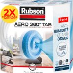 Rubson AERO 360° : Recharges absorbantes et résistantes aux odeurs de 450 g disponibles.