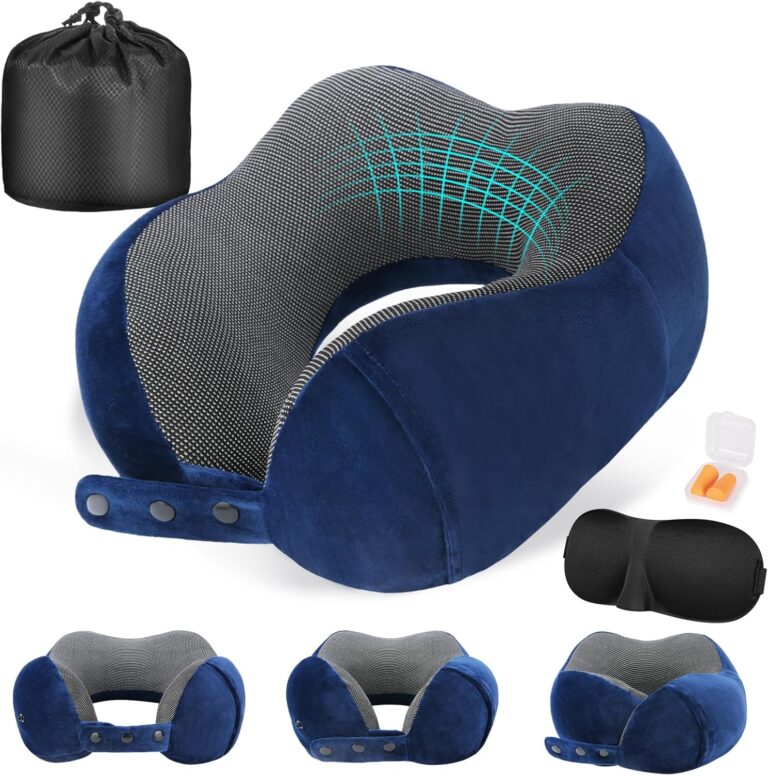 Cirorld Travel Pillow : un oreiller ergonomique en mousse à mémoire pour les voyages en avion.