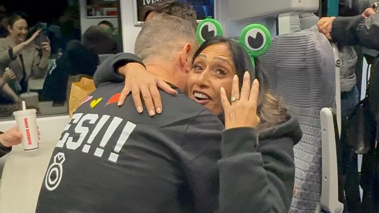 Une rencontre dans un train mène à une demande en mariage en France.