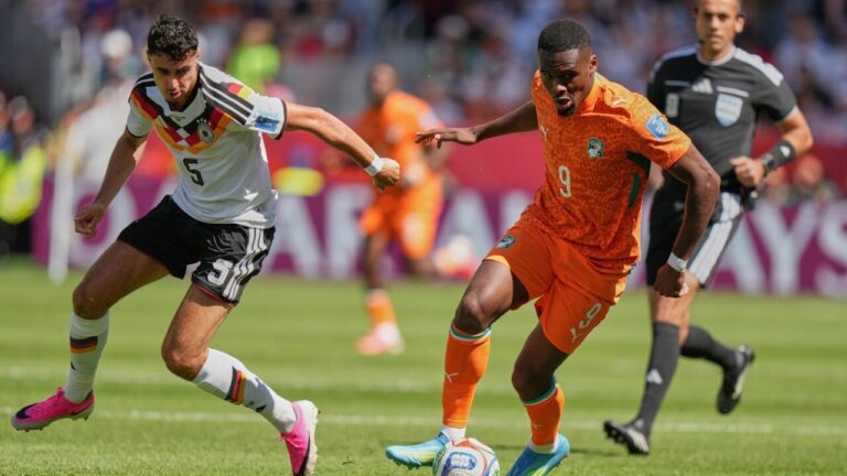 Côte d’Ivoire mène 1-0 contre l’Allemagne à la mi-temps de la Coupe du monde 2026.