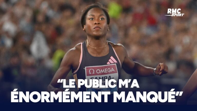 Samba-Mayela souligne l’absence du public lors du Meeting de Paris d’athlétisme.