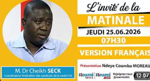 M. Dr Cheikh Seck présente les enjeux de la santé publique lors de la Matinale.