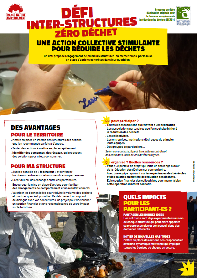 Défi inter-structures zéro déchet : initiatives pour réduire les déchets en milieu urbain