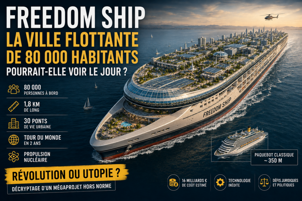 Freedom Ship : la ville flottante de 80 000 habitants est-elle un projet révolutionnaire ou une utopie à 16 milliards d'euros ?