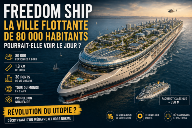 Freedom Ship : la ville flottante de 80 000 habitants est-elle un projet révolutionnaire ou une utopie à 16 milliards d'euros ?