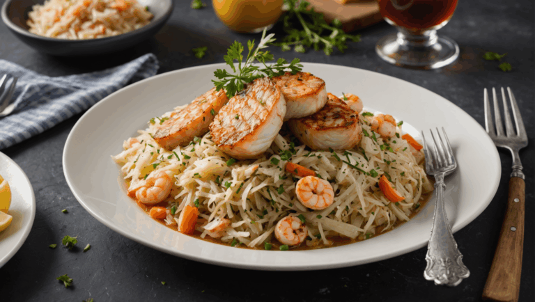 Recette de sauce pour accompagner la choucroute de la mer, révélée par des chefs français.