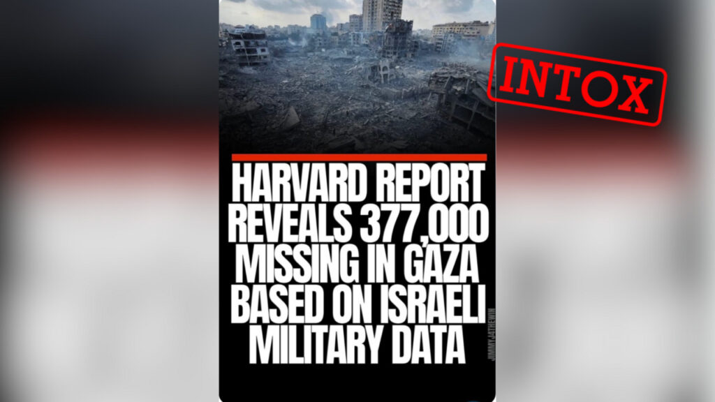 Disparition de 377 000 Gazaouis : une étude de Harvard soulève des interrogations sur les données.