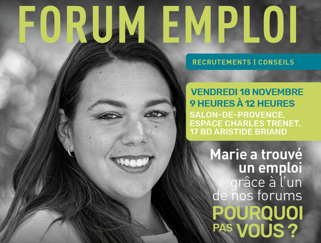 Forum emploi à Salon-de-Provence : des entreprises locales recrutent des candidats.