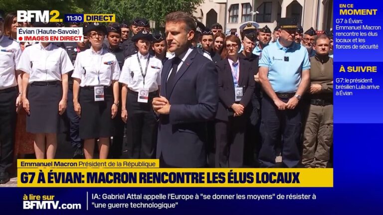 G7 : Emmanuel Macron rend hommage à l’adjudant Gwenaël Raffoux lors du sommet.