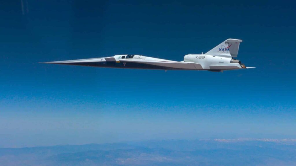Le X-59 de la NASA franchit le mur du son sans générer de bruit perceptible.
